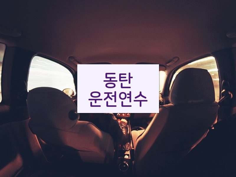 동탄운전연수 후기