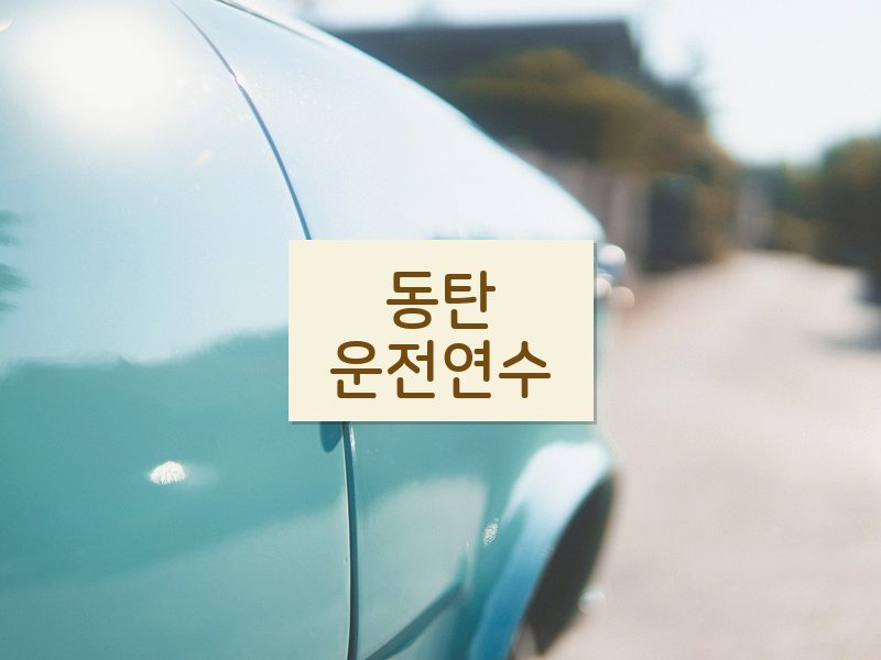 동탄운전연수 후기