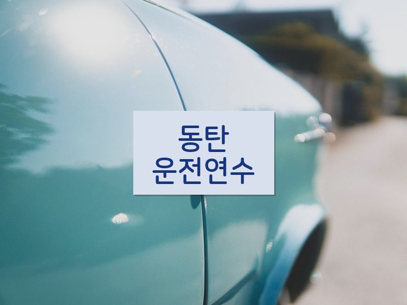동탄운전연수 후기