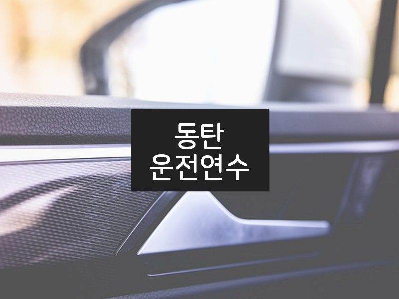 동탄운전연수 후기