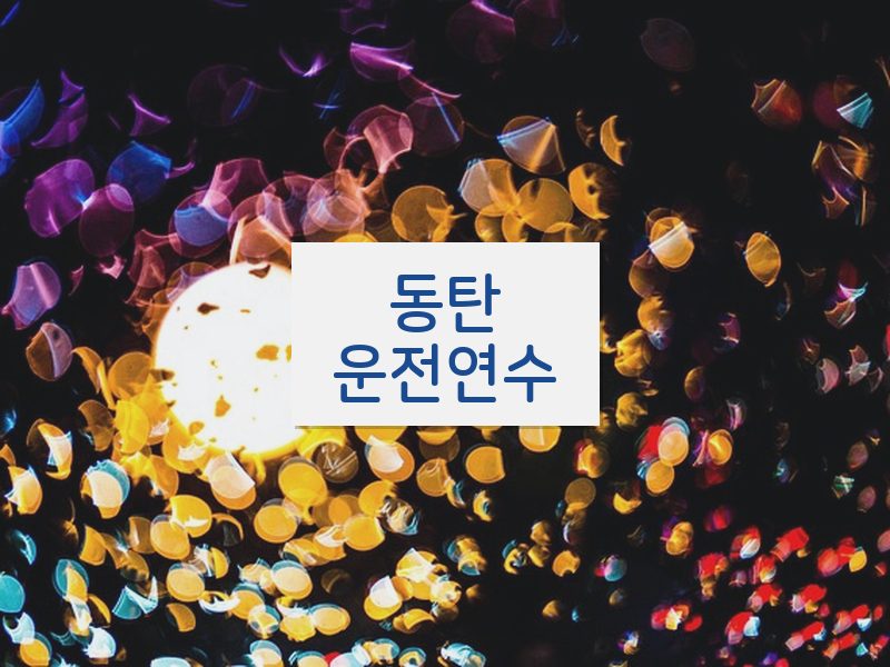 동탄운전연수 후기