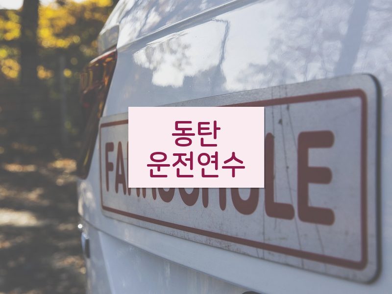 동탄운전연수 후기