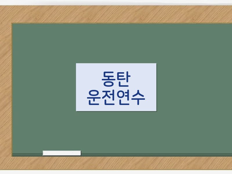 동탄운전연수 후기
