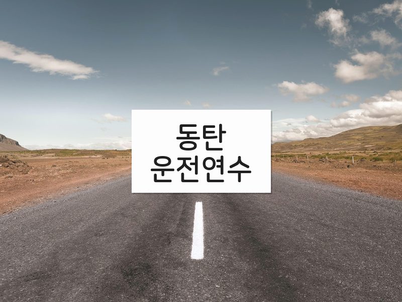 동탄운전연수 후기