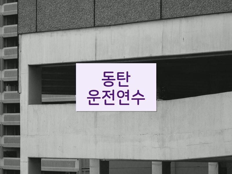동탄운전연수 후기