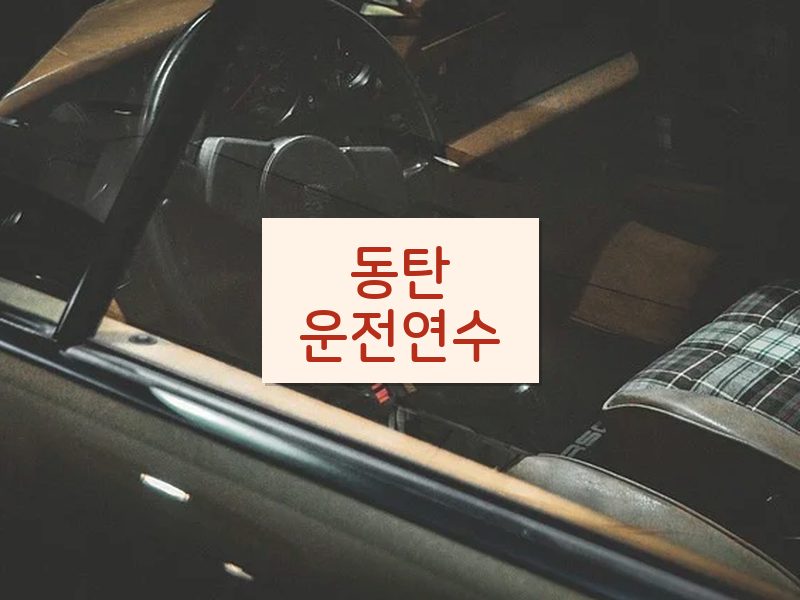 동탄운전연수 후기