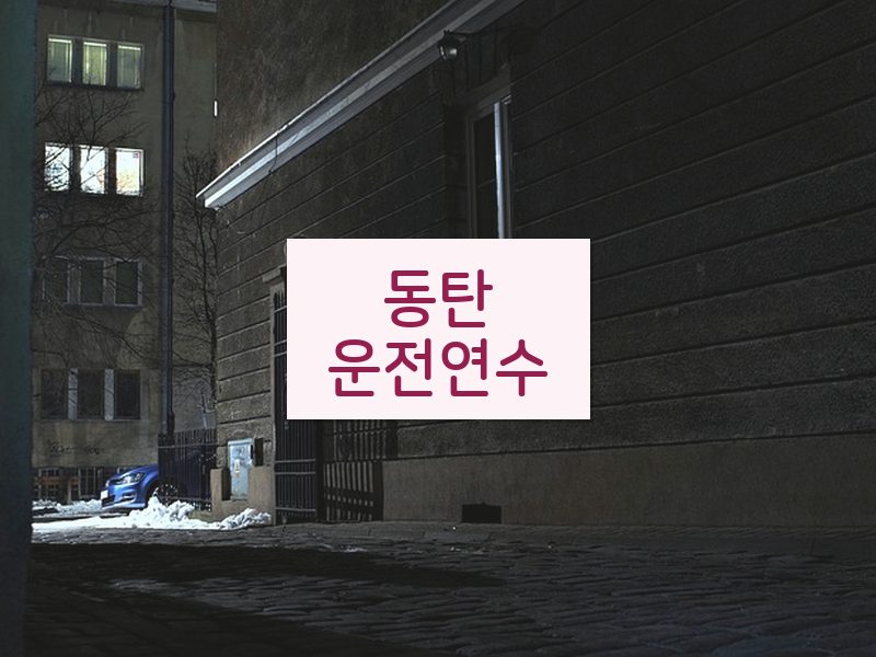 동탄운전연수 후기