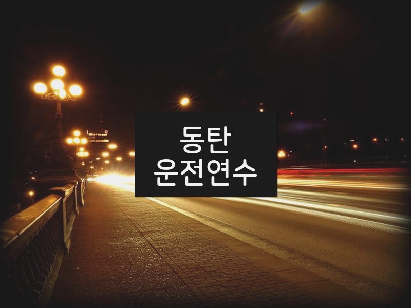 동탄운전연수 후기