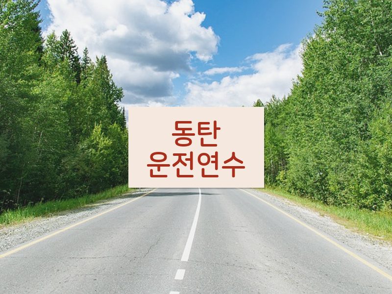 동탄운전연수 후기