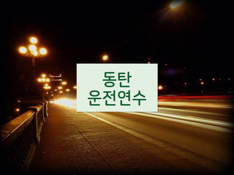동탄운전연수 후기