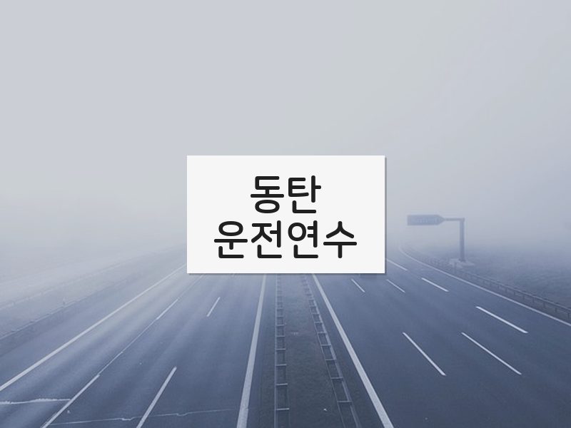 동탄운전연수 후기
