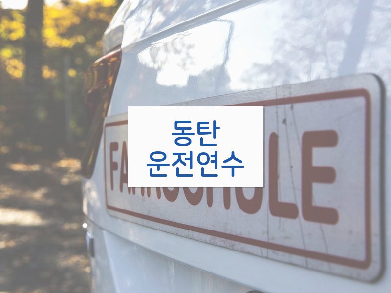 동탄운전연수 후기