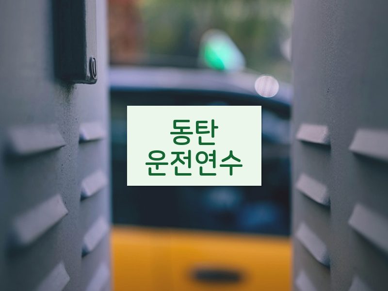 동탄운전연수 후기