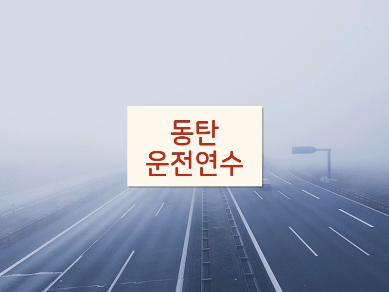 동탄운전연수 후기