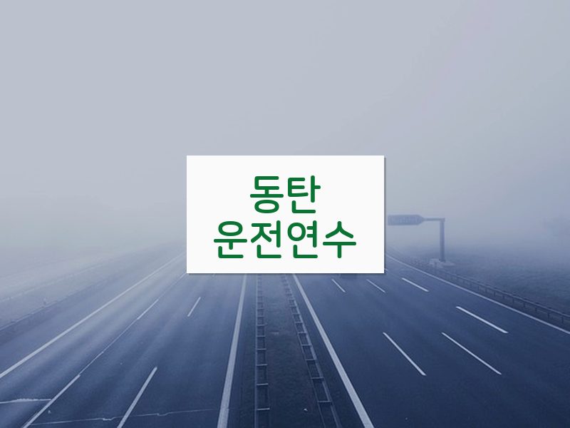 동탄운전연수 후기
