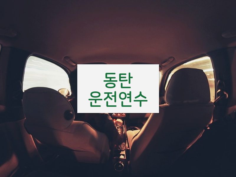 동탄운전연수 후기