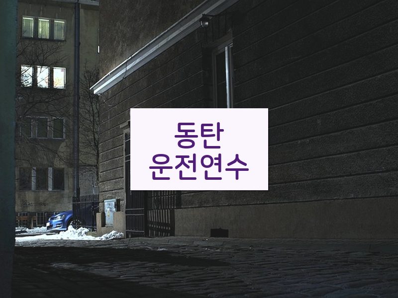 동탄운전연수 후기