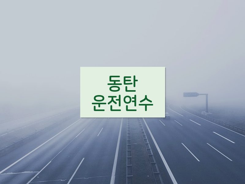 동탄운전연수 후기