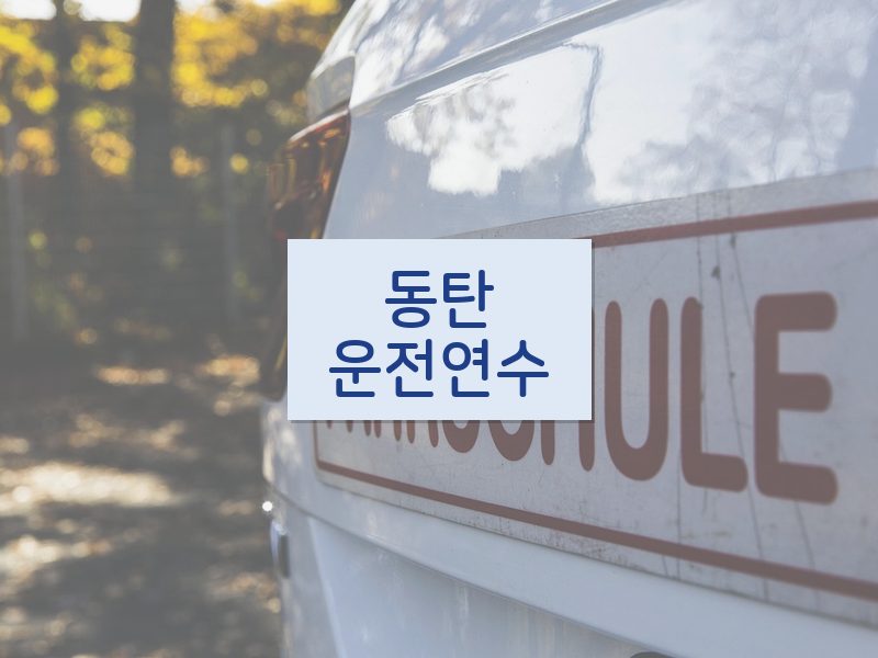 동탄운전연수 후기