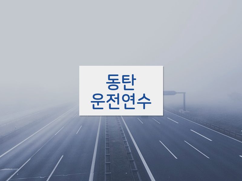 동탄운전연수 후기