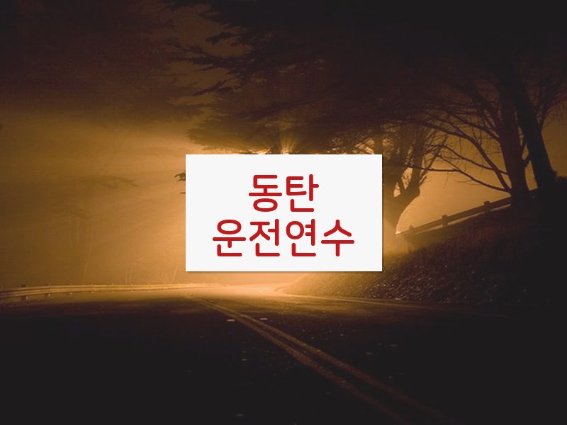 동탄운전연수 후기