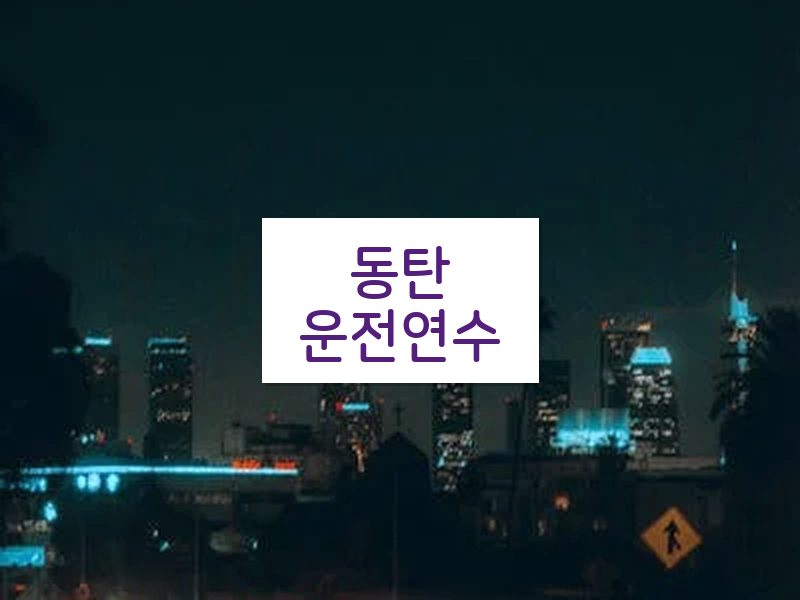 동탄운전연수 후기