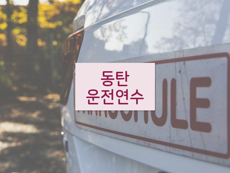 동탄운전연수 후기