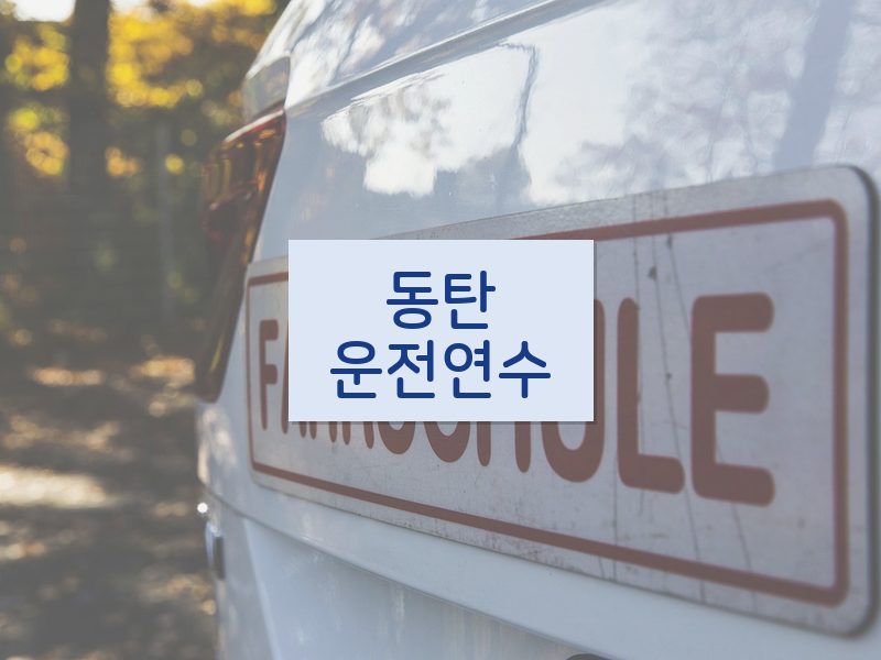 동탄운전연수 후기