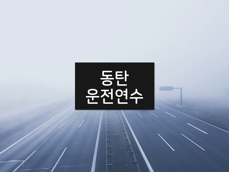 동탄운전연수 후기