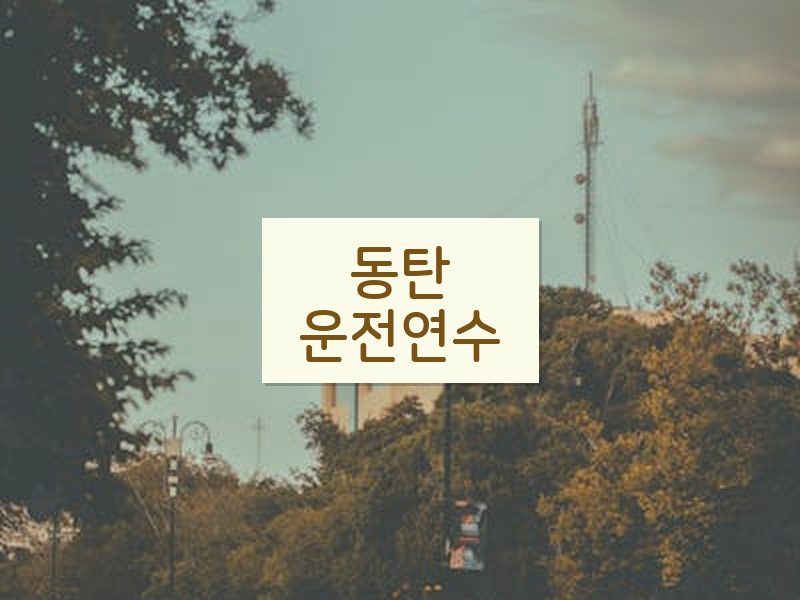 동탄운전연수 후기