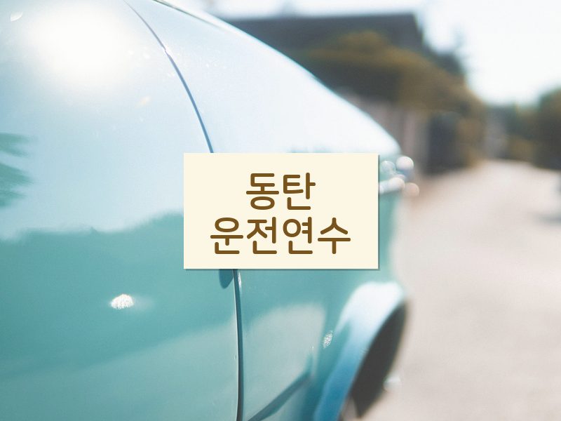 동탄운전연수 후기