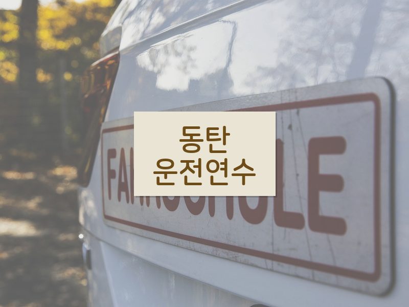 동탄운전연수 후기