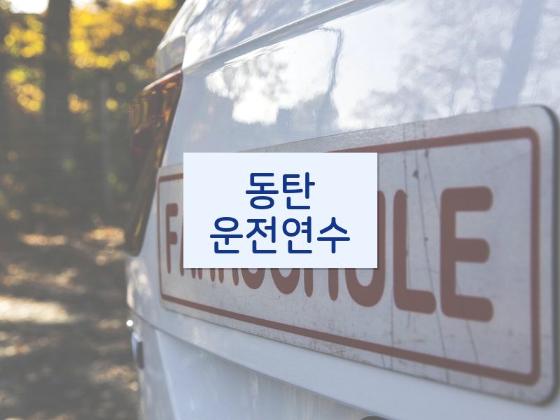 동탄운전연수 후기