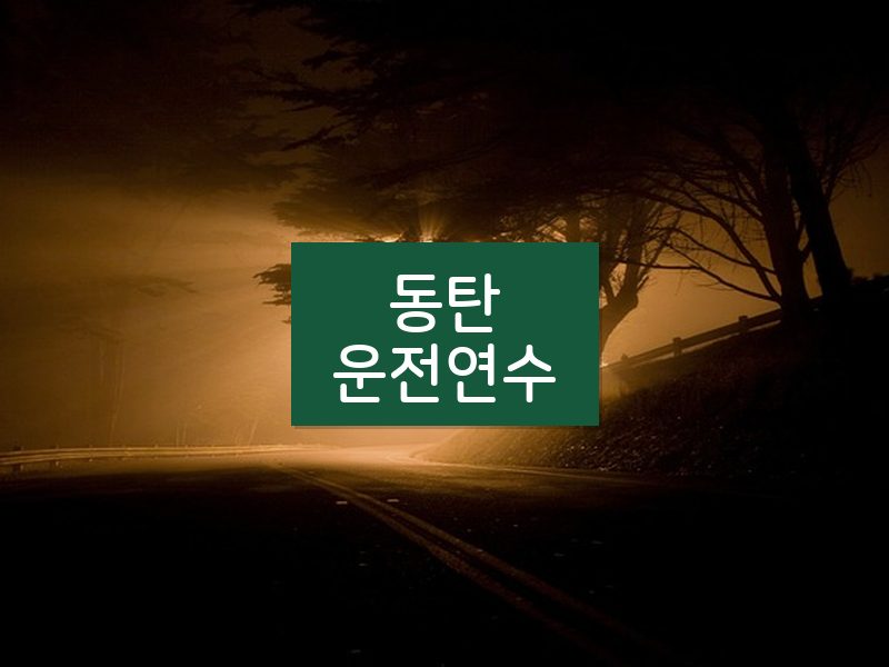 동탄운전연수 후기