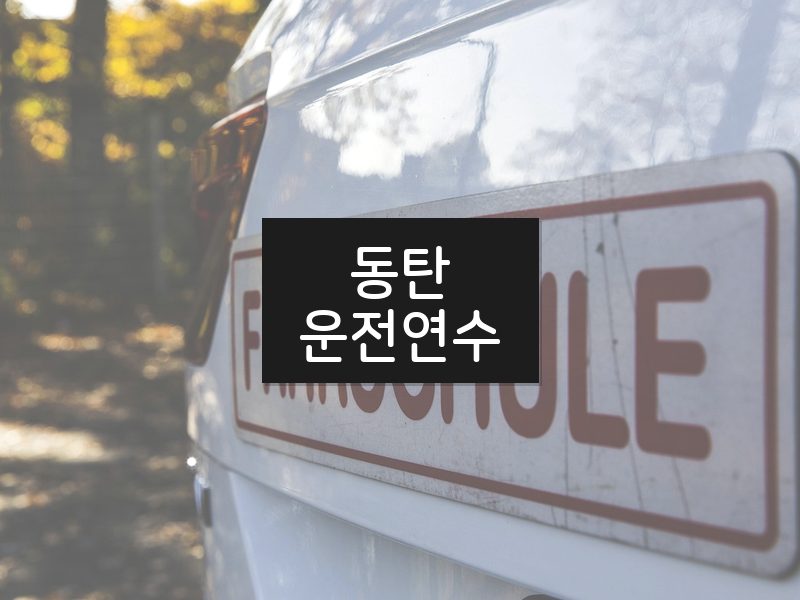 동탄운전연수 후기