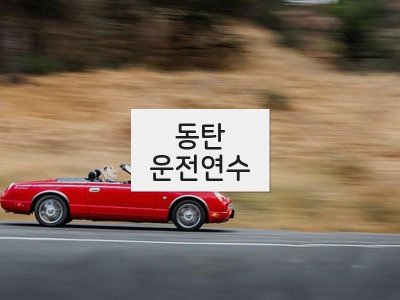동탄운전연수 후기