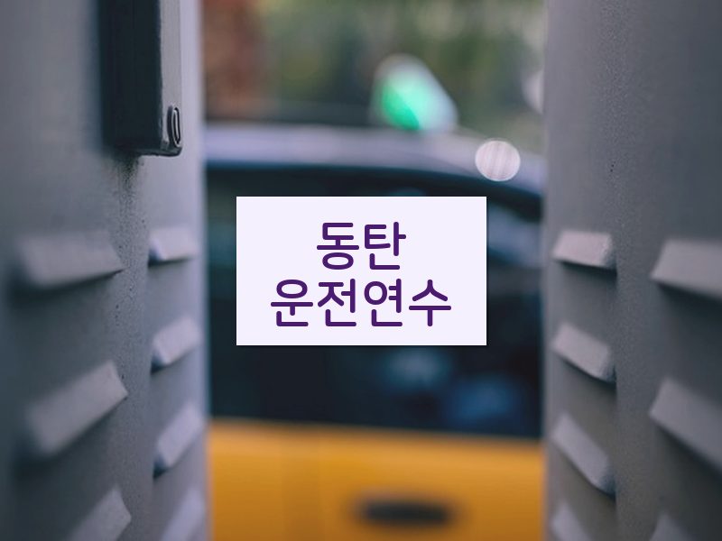 동탄운전연수 후기