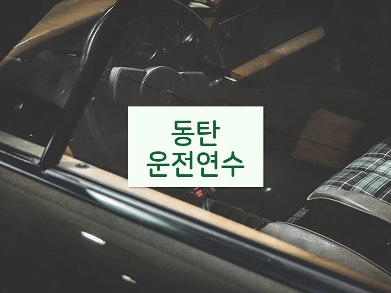 동탄운전연수 후기