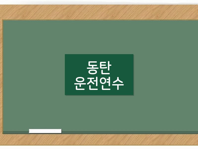 동탄운전연수 후기