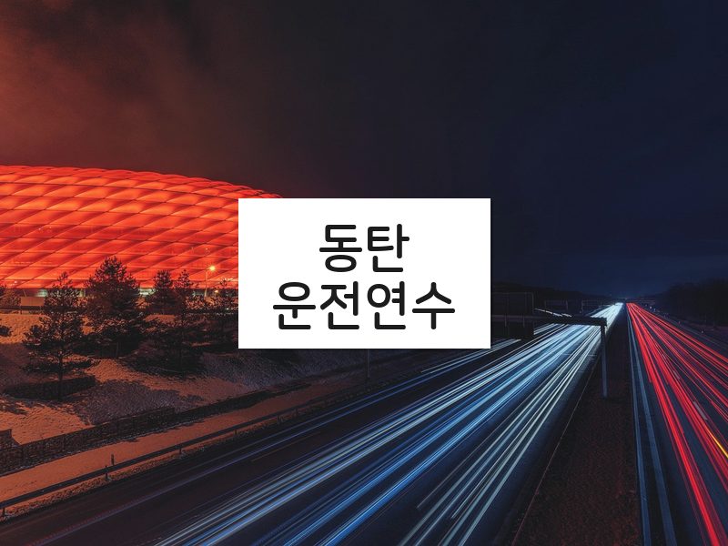 동탄운전연수 후기