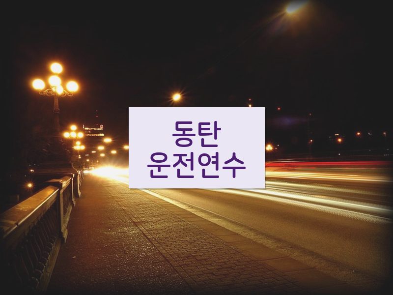 동탄운전연수 후기