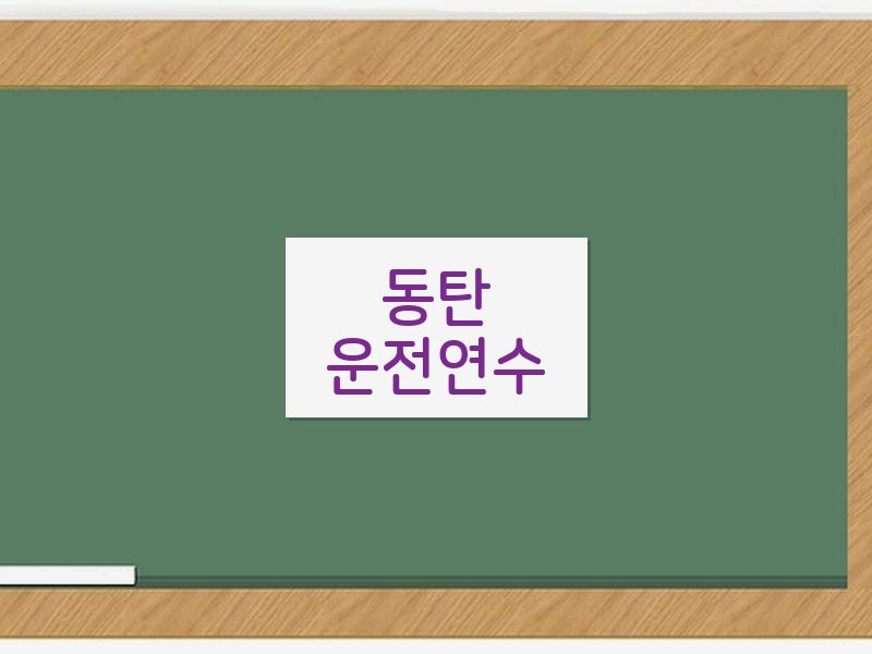 동탄운전연수 후기