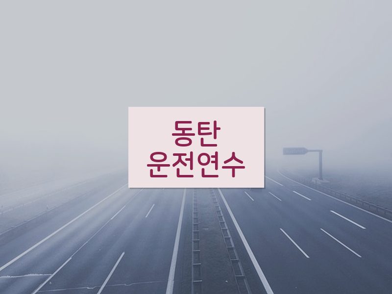동탄운전연수 후기