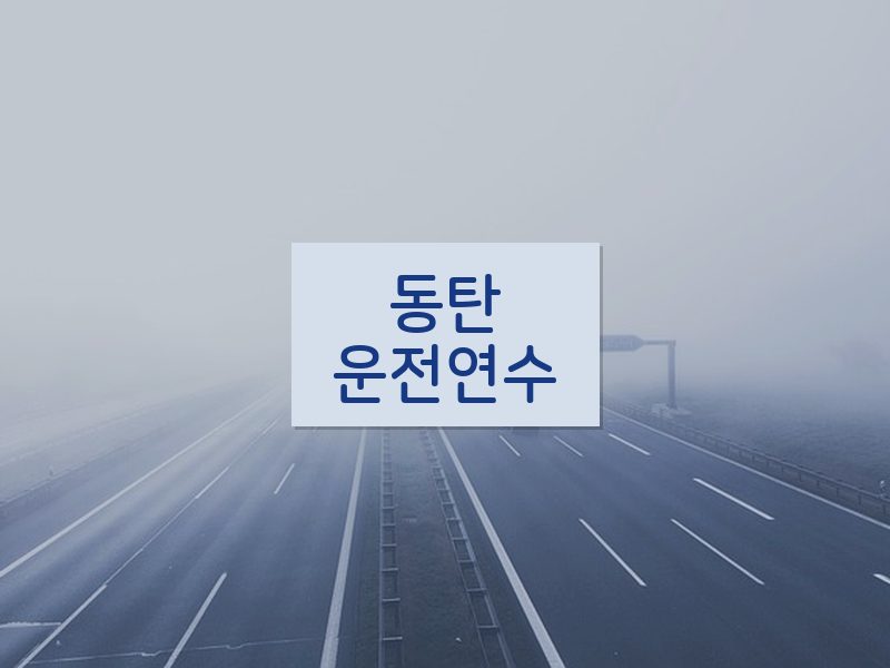 동탄운전연수 후기
