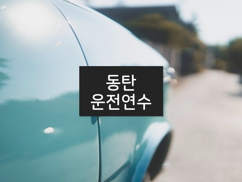 동탄운전연수 후기