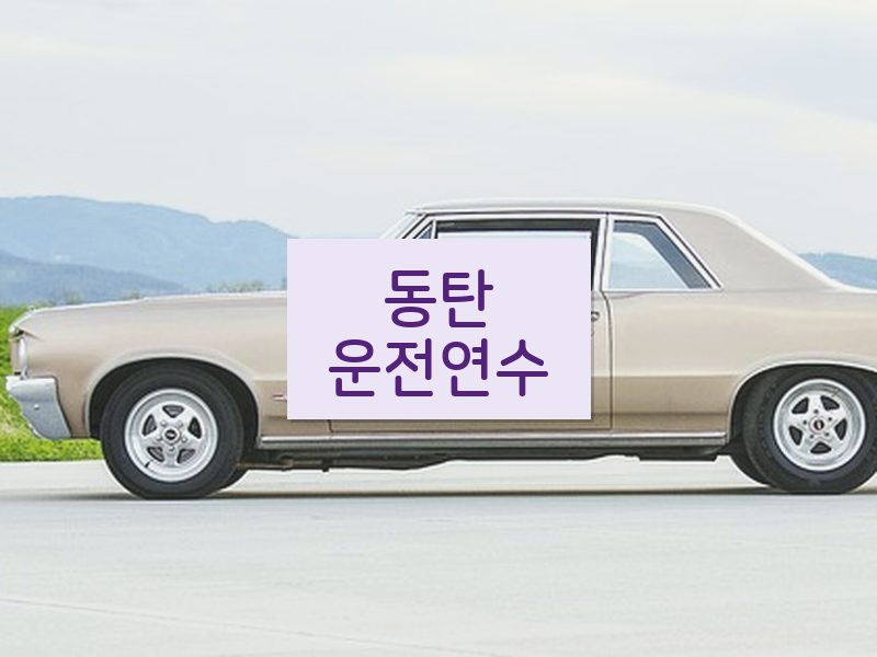 동탄운전연수 후기