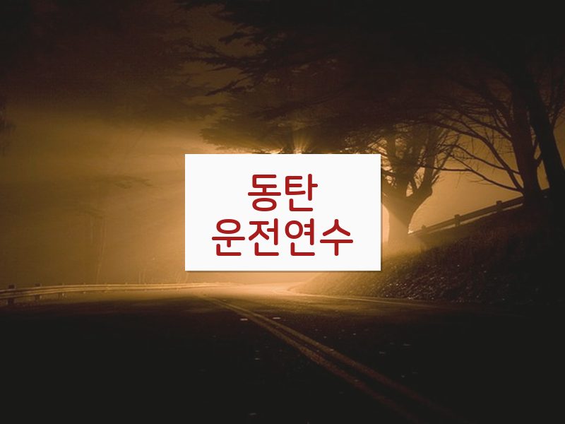동탄운전연수 후기