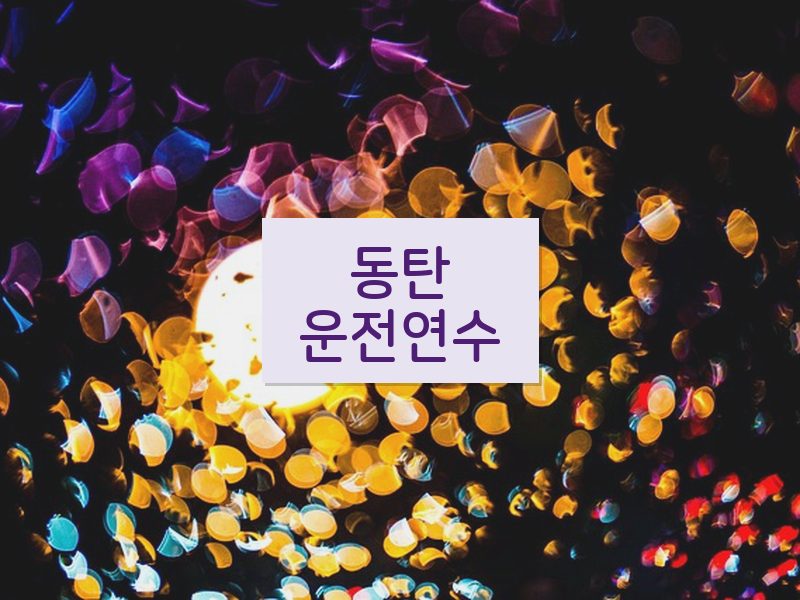 동탄운전연수 후기